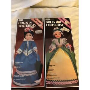 2 Craft House Make A Doll Kit Dolls Of Yesterday Colonial and Victorian SEALED